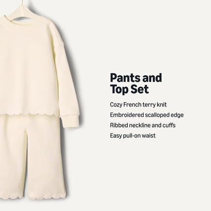 X Sofia Grainge Toddlers and Baby Girls' French Terry Sweatshirt Pant and Top Set