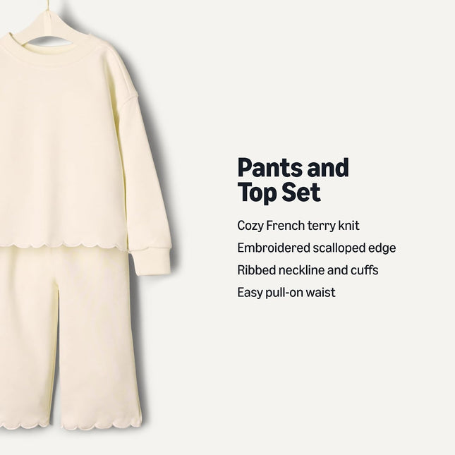 X Sofia Grainge Toddlers and Baby Girls' French Terry Sweatshirt Pant and Top Set