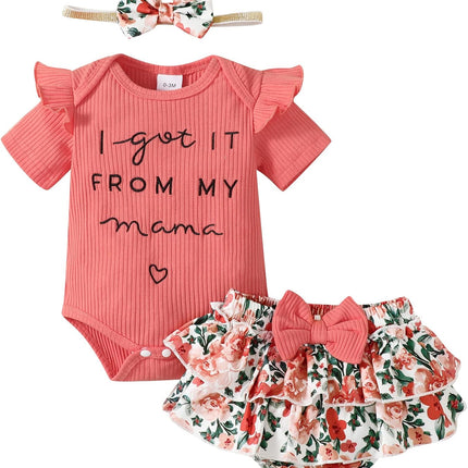 Newborn Infant Baby Girl Clothes Romper Shorts Set Floral Summer Outfits Cute Baby Clothes Girl