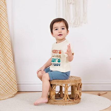 Toddler Baby Boy Summer Outfit Funny Letter T-Shirts Top Shorts Set Infant Boy Summer Clothes 6 12 18 Months 2T 3T