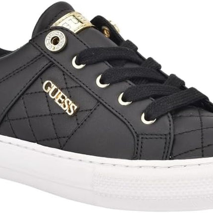 GUESS Women’s Loven Sneakers – Quilted Lace-Up Platform Fashion Shoes