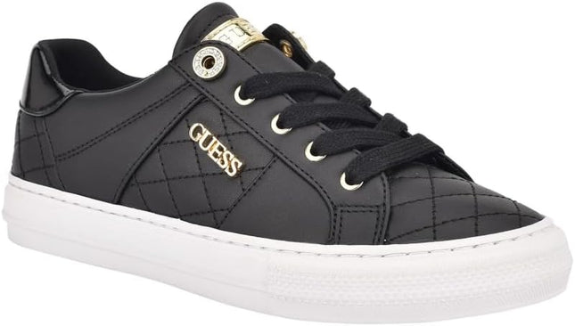 GUESS Women’s Loven Sneakers – Quilted Lace-Up Platform Fashion Shoes