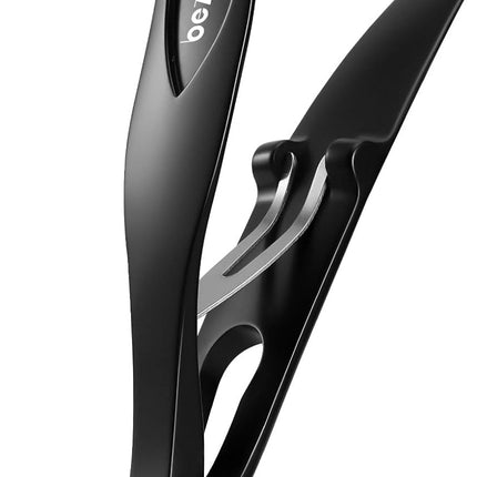 Angled Head Toe Nail Clippers for Seniors for Thick Nails - Ergonomic Toenails Clipper for Thick Toenails, Premium Finger Nails Clipper for Adult with Catcher - Black