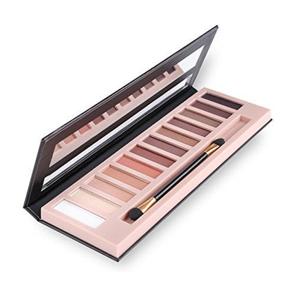 Bestland 2 Pack 12 Colors Makeup Nude Colors Eyeshadow Palette Natural Nude Matte Shimmer Glitter Pigment Eye Shadow Pallete Set Waterproof Smokey Professional Beauty Makeup Kit (2 PCS)