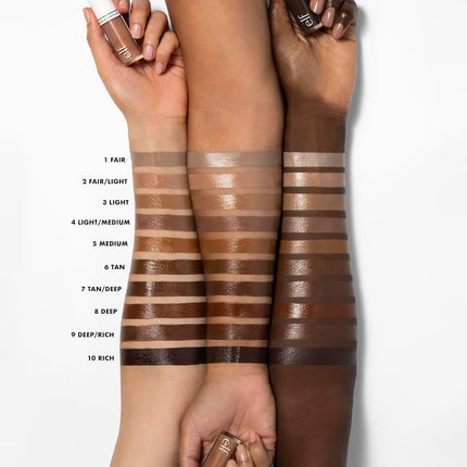 Camo Liquid Bronzer & Contour, Silky Pigmented Formula, Long-Lasting Glow for a Sun-Kissed, Sculpted Finish, Vegan & Cruelty-Free, 3 Light
