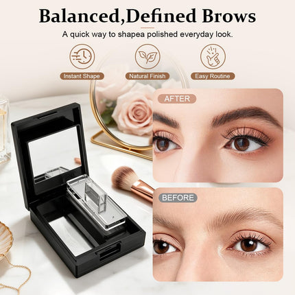 Eyebrow Stamp, Brow Stamp Stencil Kit, Brow Makeup Tool，Black 1：1PC