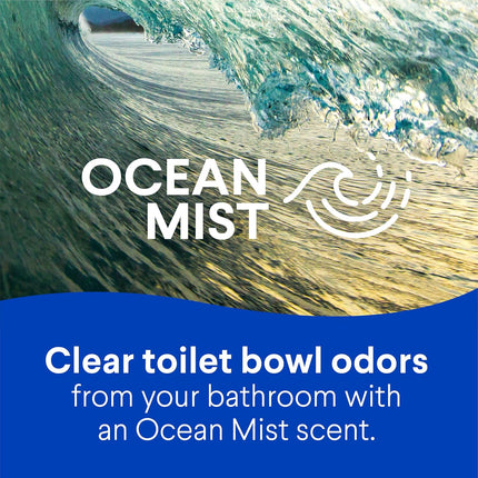 Toilet Bowl Cleaner Clinging Bleach Gel, Kills 99.9% of Bacteria and Viruses, Ocean Mist, 24 Fl Oz, Pack of 2