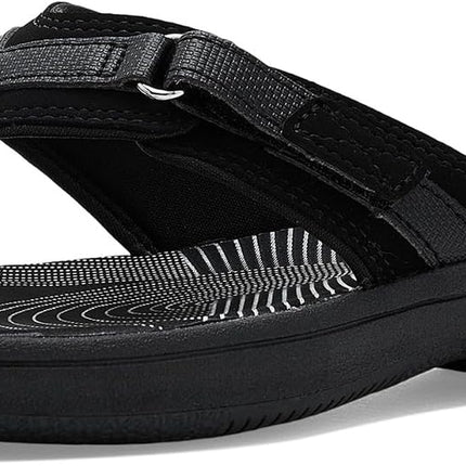Clarks Women’s Breeze Sea Flip-Flops – Adjustable Lightweight Casual Sandals