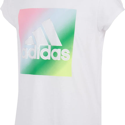 Adidas Girls' Short Sleeve Scoop Neck Tee T-Shirt