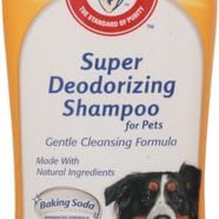 Deodorizing Dog Shampoo with Baking Soda for Odor Control, Tearless Moisturizing Formula for Sensitive Skin, Fresh Kiwi Blossom Scent, Safe for Dogs and Puppies, 20 Fl Oz