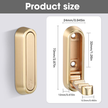 Folding Coat Hooks, 2 Pcs Foldable Gold Wall Hooks Heavy Duty Foldable Hook Bathroom Towel Hooks Robe Hooks Wall Mounted for Hanging Coat Towels Clothes Hat Bags Keys