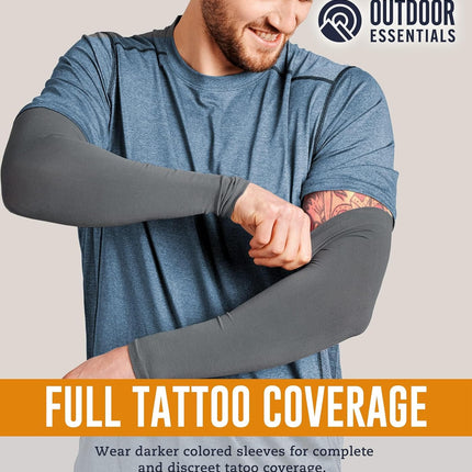 UV Sun Sleeves for Men & Women, Cooling Arm Sleeves UPF 50+ | Golf, Tattoo Cover Up, Sun Protection