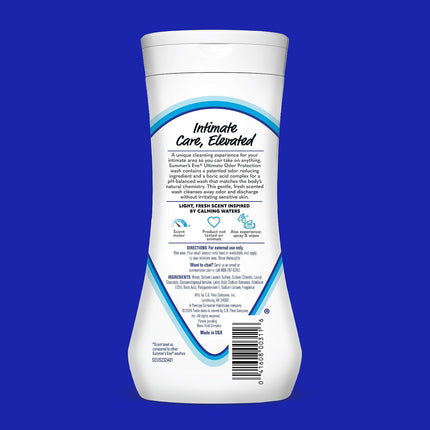 Ultimate Odor Protection Daily Feminine Wash, Ph-Balanced Formula Body Wash for Women with Boric Acid Helps Control Vaginal Odor, 15 Fl Oz