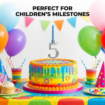 20 PCS Number Candle Holders – Reusable Metal Stands for Cakes