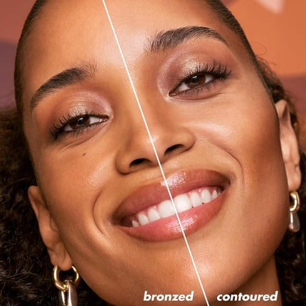 Camo Liquid Bronzer & Contour, Silky Pigmented Formula, Long-Lasting Glow for a Sun-Kissed, Sculpted Finish, Vegan & Cruelty-Free, 3 Light