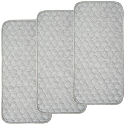 Quilted Thicker Waterproof Changing Pad Liners 3 Count(Gray 13” X 27”)