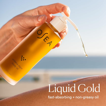 Undaria Algae Body Oil 5 Oz – Visibly Firming, Deeply Moisturizing, Instantly Improve Elasticity, Clean Lightweight Non-Greasy Hydration, Vegan & Cruelty-Free Seaweed Skincare | Improves Elasticity • Silky Body Glow • Lightweight, Non-Greasy • Citrus Scent • Seaweed Skincare • Vegan & Cruelty-Free