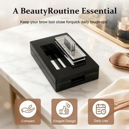 Eyebrow Stamp, Brow Stamp Stencil Kit, Brow Makeup Tool，Black 1：1PC