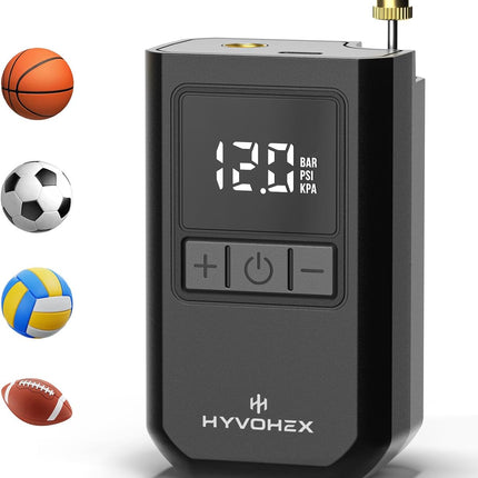 Ball Pump for Sports Balls, Portable Electric Basketball Pump Ultra Fast Inflation, with Digital LED Display Air Pump for Balls, Preset Pressure with Ball Needle for Soccer, Volleyball