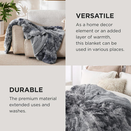 Bedsure Gentlesoft Fluffy Fuzzy Faux Fur Throw Blanket for Couch, Soft Sherpa Fleece Cozy Gifts for Women, Plush Bed Blanket Room Decor for Men, Thick Warm Teen Gifts Winter Bedding