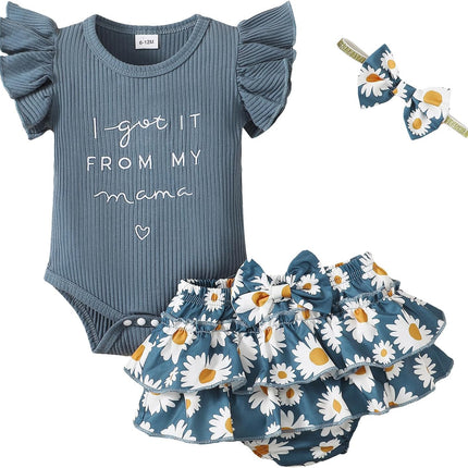 Newborn Infant Baby Girl Clothes Romper Shorts Set Floral Summer Outfits Cute Baby Clothes Girl