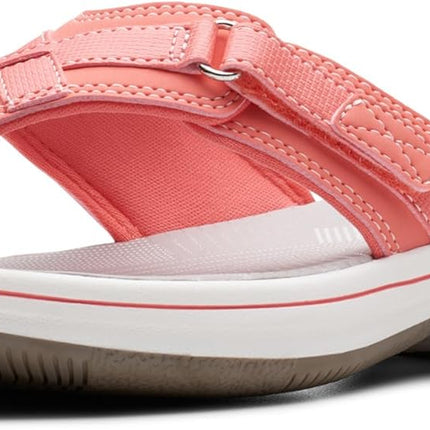 Clarks Women’s Breeze Sea Flip-Flops – Adjustable Lightweight Casual Sandals