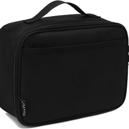 Kids Lunch Box Insulated Soft Bag Mini Cooler Back to School Thermal Meal Tote Kit for Girls, Boys, Black