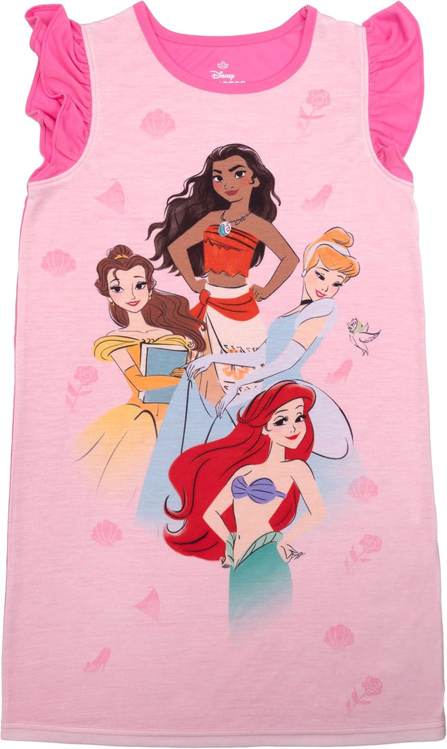 Girls' Dress Nightgown, Short-Sleeve Fantasy Gown, Soft & Cute Pajamas for Kids