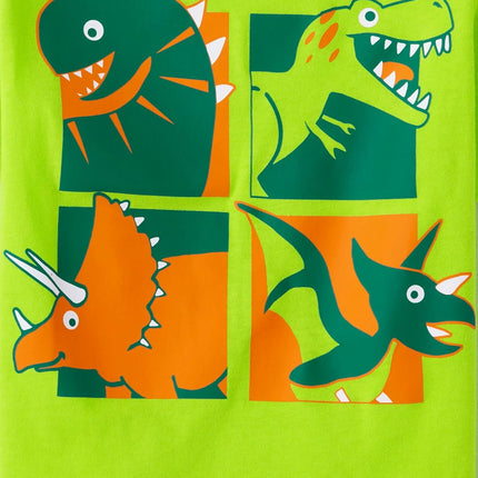 Baby Boys' and Toddler Dino,Animals,Sharks Short Sleeve Graphic T-Shirts,3 Pack