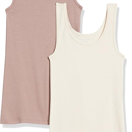 Women'S Slim-Fit Ribbed Scoop Neck Tank Tops