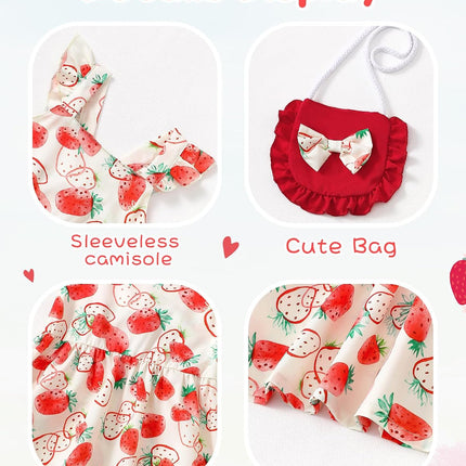 Baby Girl Clothes Newborn Dress Summer Toddler Girls' Clothing Casual Sundress with Cute Bag Infant Outfits