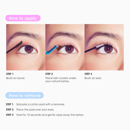 KISS  DIY Eyelash Extension Wisp Applicator for Mistake-Proof Artificial Lash Placement – Ergonomically Designed Handle to Easily Build Your Featherlight Synthetic Reusable Eyelash Clusters