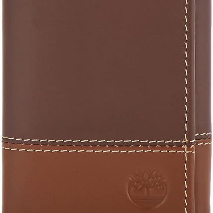 Timberland Men'S Leather Trifold Wallet with ID Window