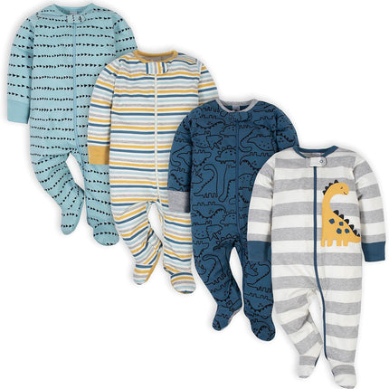 Baby Boys' 4 Pack Sleep 'N Play Footie