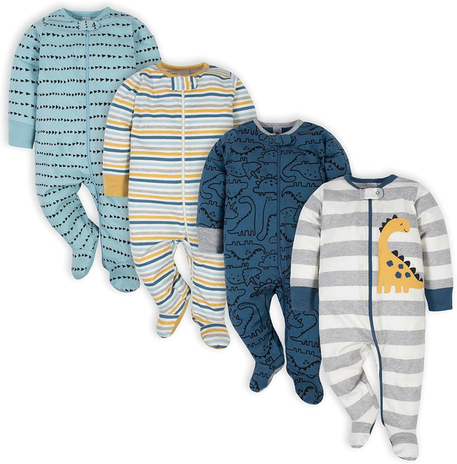 Baby Boys' 4 Pack Sleep 'N Play Footie
