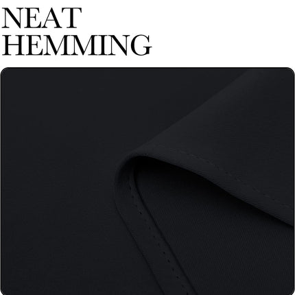 Halloween Pitch Black Solid Thermal Insulated Grommet Blackout Curtains/Drapes for Bedroom Window (2 Panels, 42 Inches Wide by 63 Inches Long, Black)