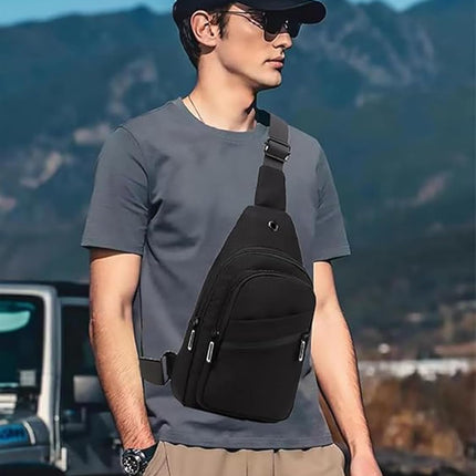Small Sling Bag Crossbody Bags for Women Men, Sling Backpack Chest Daypack Cross Body Bag for Travel Outdoor