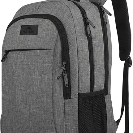 Travel Laptop Backpack, Business anti Theft Slim Sturdy Laptops Backpack Personal Item Bag, Water Resistant College School Computer Bag Gift for Men & Women Fits 15.6 Inch Notebook, Grey