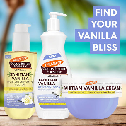 Cocoa Butter Formula Body Oil, Moisture Drenching Tahitian Vanilla, 6.5 Oz, 72Hr Hydration with Shea Butter & Vitamin E for Softer Skin, Protects & Soothes Dryness, Dermatologist Approved
