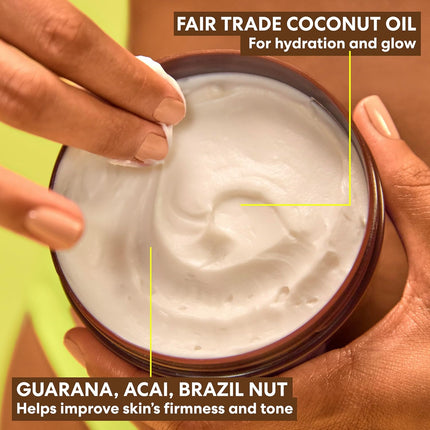 Coconut Oil Formula Brazilian Coco Cream with Vitamin E, 8.8 Fl Oz, Whipped Bum, Bust & Body Cream, Helps with Skin Tightening & Firming