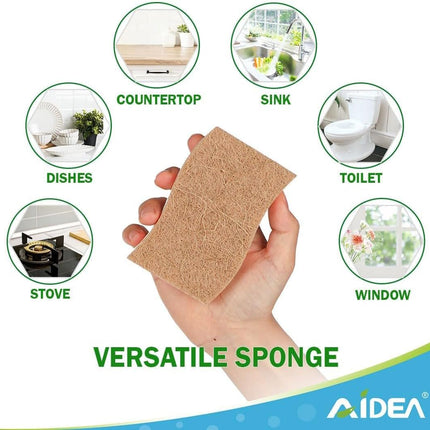 Sponges Non Scratch, 24Count, Natural Sponge for Non Stick Cookware, Sponges Kitchen, Cellulose Scrub Sponge for Dishes, Cleaning Power for Kitchen, Bathroom, Household