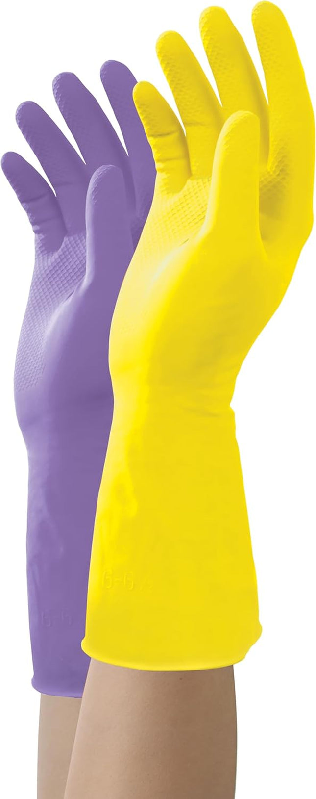 Large Reusable Latex Gloves, 2 Color, 2 Pairs