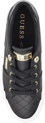 GUESS Women’s Loven Sneakers – Quilted Lace-Up Platform Fashion Shoes