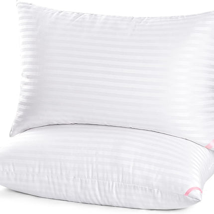 EIUE Queen Size Bed Pillows 2-Pack – 20 x 30 Inch Down Alternative Microfiber Filled Sleeping Pillows, Black