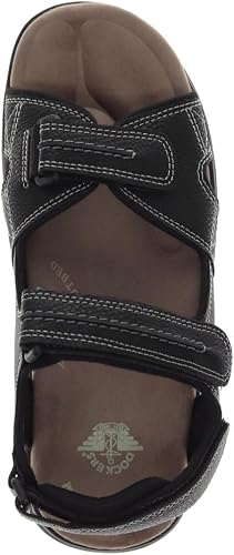 DOCKERS Men’s Newpage Outdoor Sport Sandals – Memory Foam Walking Sandals, Size 10, Black