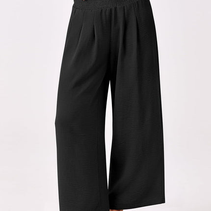 Womens Wide Leg Palazzo Pants with Pockets | Lightweight Breathable High Waisted Pants, Beach Vacation Flowy, Lounge & Casual Summer Trousers