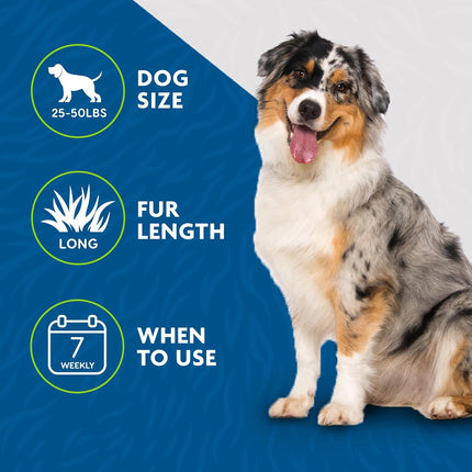 Medium Dog Undercoat Deshedding Tool, Long Hair, Reduces Loose Hair from Shedding