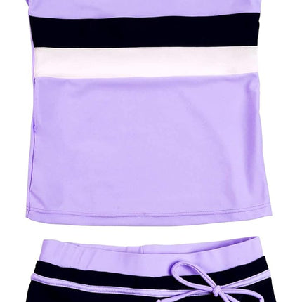Little Girls' Summer Swimwear Two Piece Boyshort Tankini Kids Swimsuit