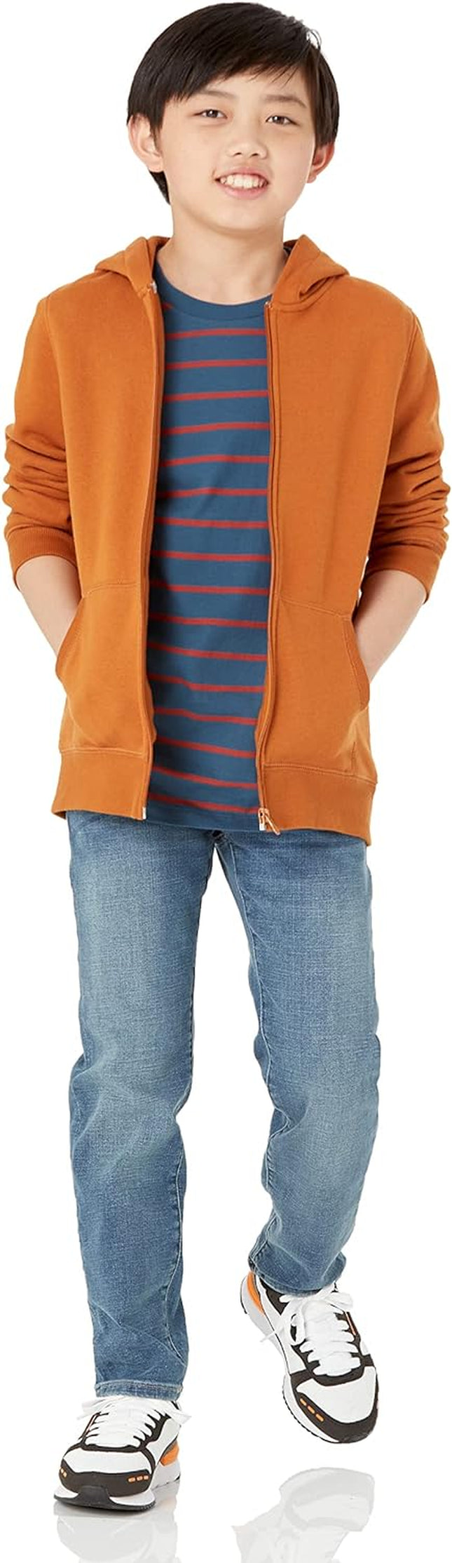 Boys and Toddlers' Zip-Up Hooded Sweatshirt, Soft Brushed Fleece