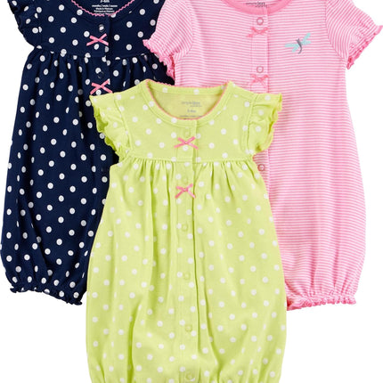 Baby Boys 3 Pack Snap up Rompers